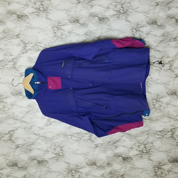 VTG 90's Patagonia Pullover Half Zipper Windbreaker Hood - Picture 3 of 8